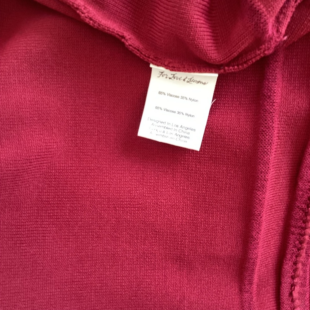 For Love & Lemons knitz Burgundy Halter Dress M - Picture 8 of 8